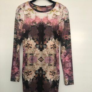 Topshop Long-Sleeve Mini Bodycon Dress